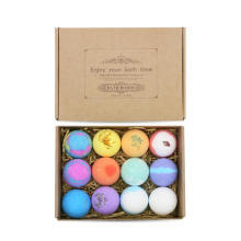 Private Label Gift Box Extract Oil Colorful Bubble Natural Vegan Organic Kids Customize Bath Bombs Gift Sets